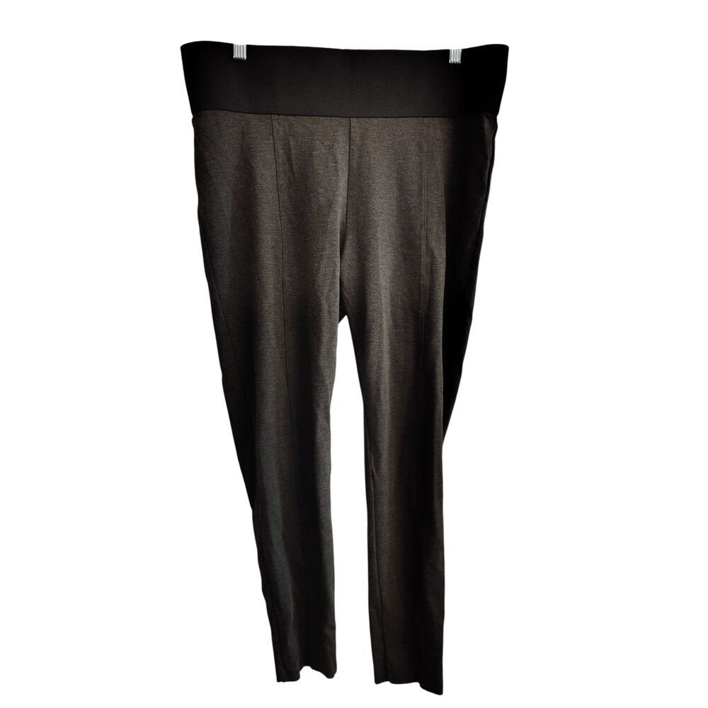 Peter Nygard Slims Women's‎ 1X Dark Gray Elastic High Waist Leggings